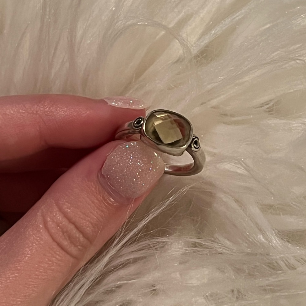 Yellowish tan Topaz Pandora ring